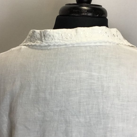 Embroidered Linen Blend Top - Picture 7 of 9